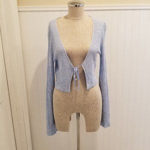 COPY - Cotton On Light Blue Tie Cardigan Size Medium
